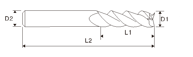 EMT16 Carbide, Roughing Spiral Bit with Up Cut Carbide