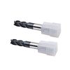 EMT08 4 Flute Carbide Corner Radius End Mill, Long Length