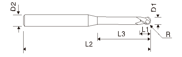 EMB12 2 Flute Micro Ball End Mill