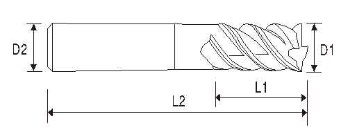 EMB03 4 Flute Carbide Cutter Bit