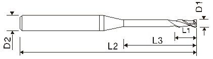 EMB11 2 Flute Micro Square End Mill