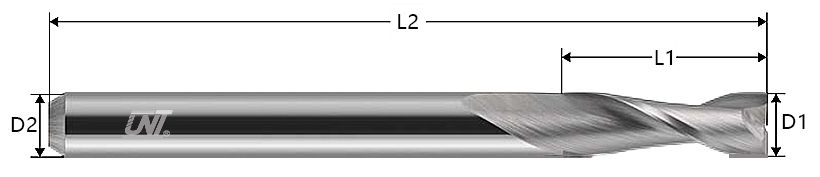 EMS.02 Square 2 Flute Upcut Spiral Bit