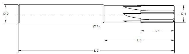 Carbide-Tipped Round-Shank Reamers, CNC Machine Reamers, UNT-EMH09